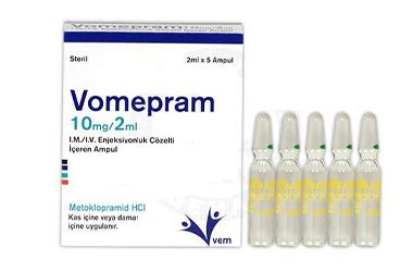 Vomepram 10 Mg/2 Ml Im/iv Enj. Coz. Iceren 5 Ampul