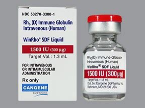 Win Rho Sdf 300 Mcg (1500) Iv/im Enj. Coz.haz. Icin Liyofilize Toz Iceren 1 Flakon