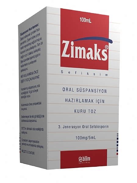 Zimaks 100 Mg 100 Ml Suspansiyon